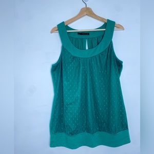 Green Lace Tank, Size 1X